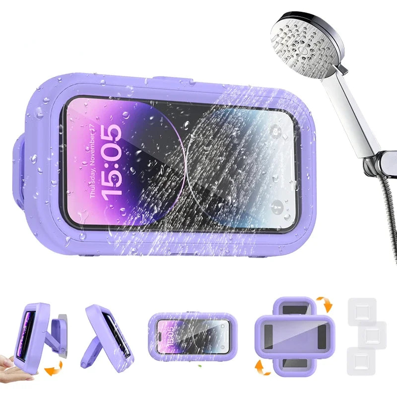 Cell Phone Holder Adjustable Sticky Wall Mount Waterproof