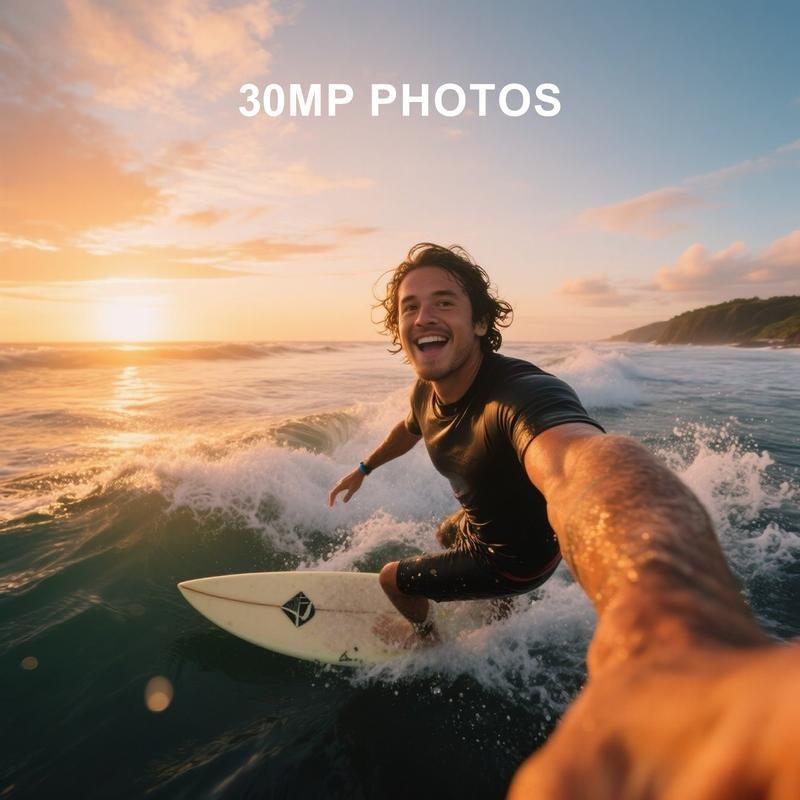 NUISK 4K Mini Action Camera, 128GB Thumb Body Camera, Wearable Video Recorder with IPX7 Waterproof Underwater Camcorder, Helmet Mount, Magnetic Sport DV for Bike Cycling, Pet, Vlogging Movie Metal 4K+128G Black Stick