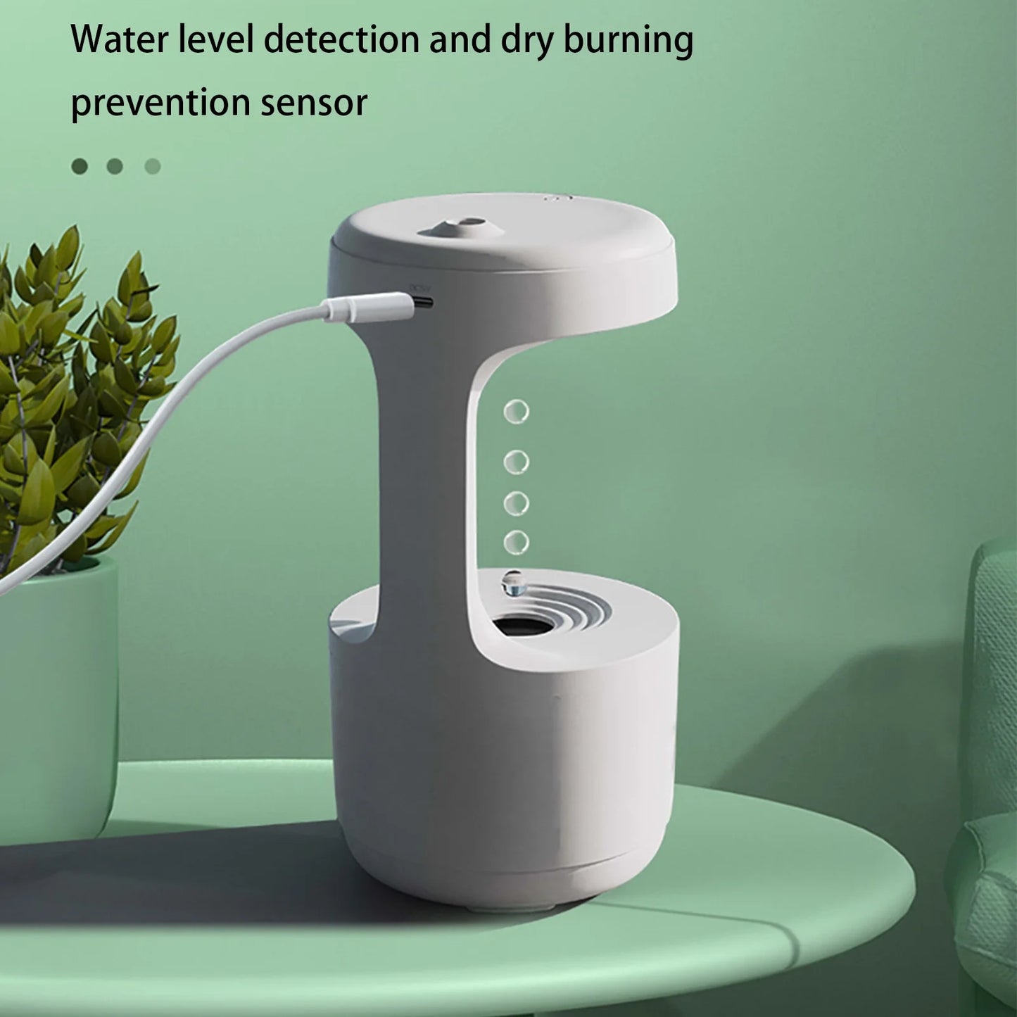 Anti-Gravity Water Droplet Humidifier Bedroom