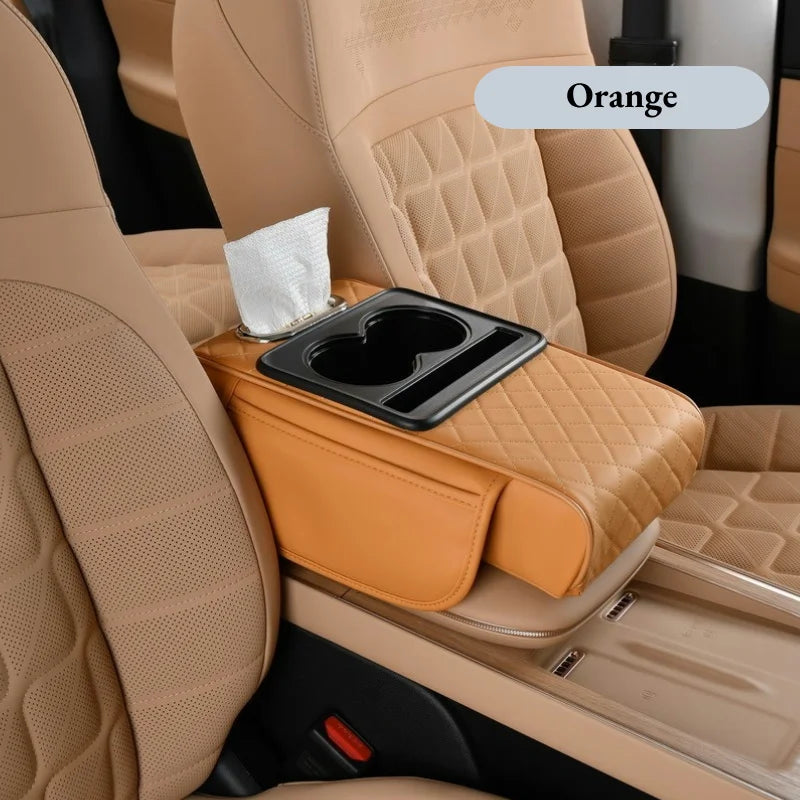Auto Center Console Armrest Cushion with 2 Cup Holder