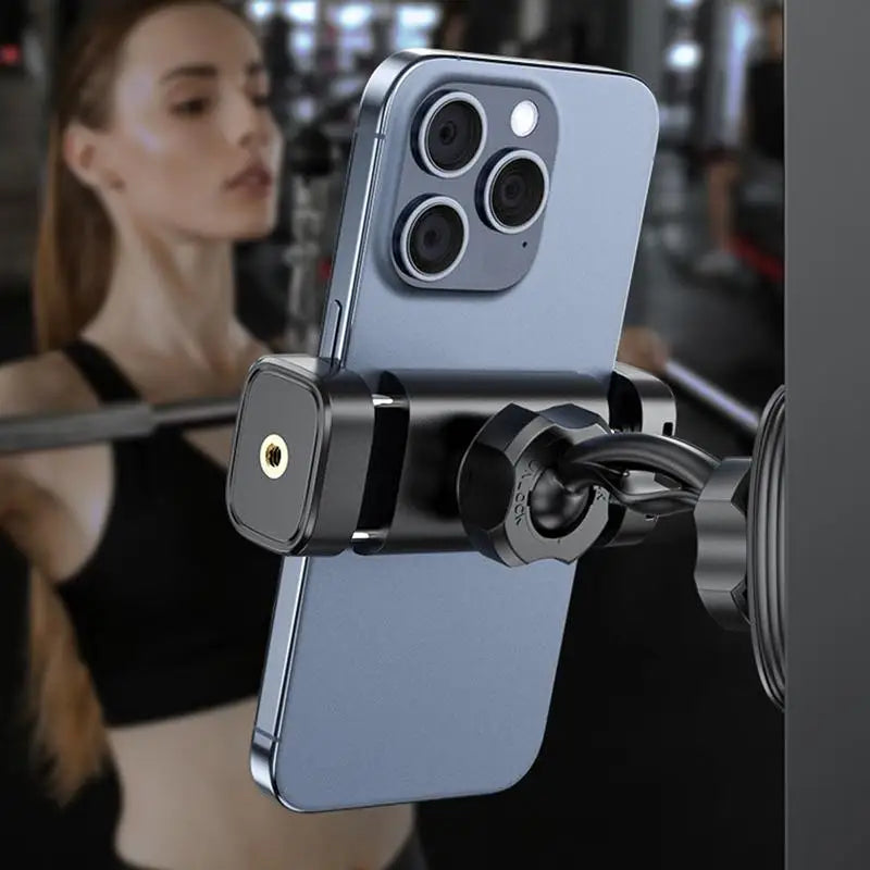 Gym Magnetic Phone Holder 360 Adjustable Stand