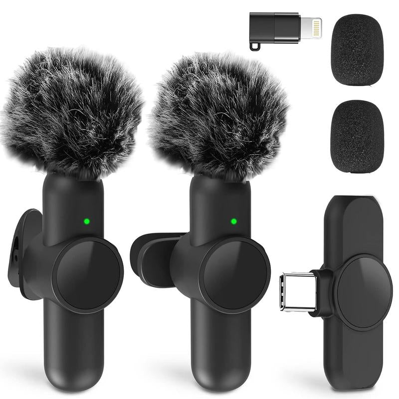 HITOZON Wireless Lavalier Microphone for Iphone/Android Phone,Plug-Play Lapel Mic for Video Recording