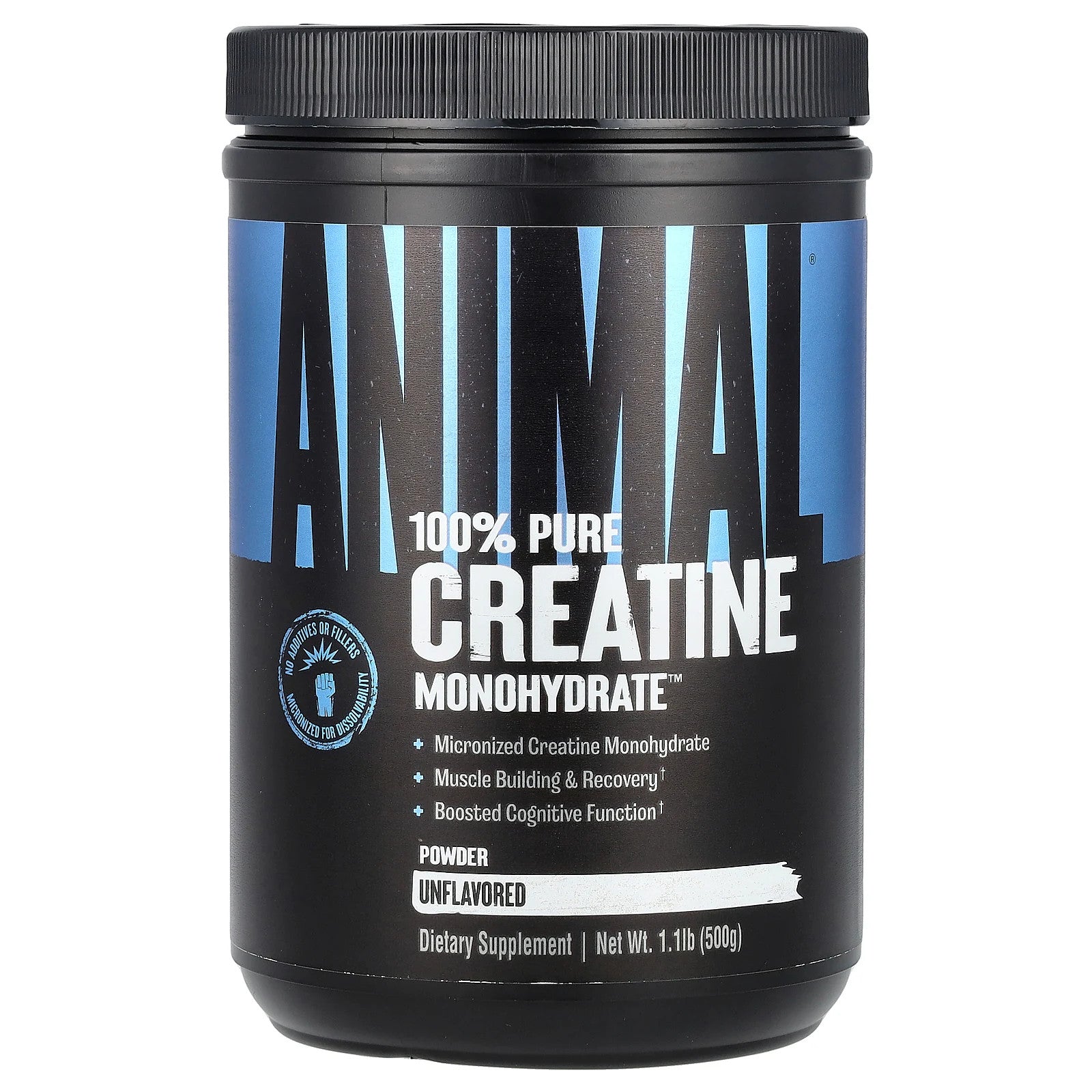 100% Pure Creatine Monohydrate™ Powder, Unflavored, 1.1 Lb (500 G)