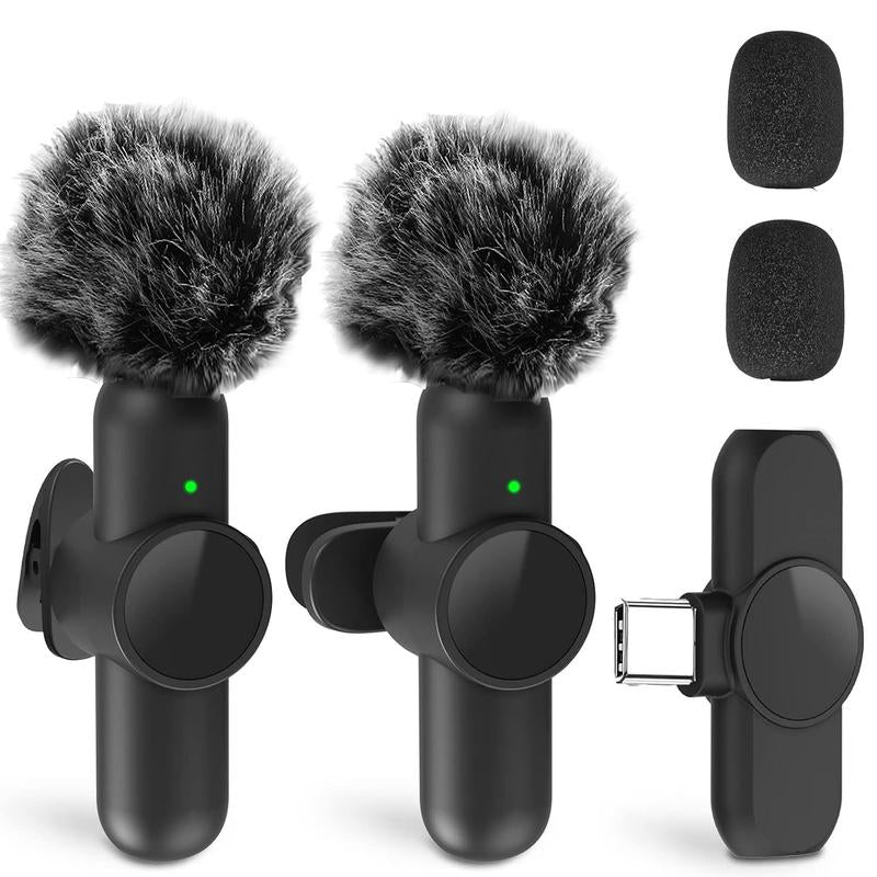 HITOZON Wireless Lavalier Microphone for Iphone/Android Phone,Plug-Play Lapel Mic for Video Recording