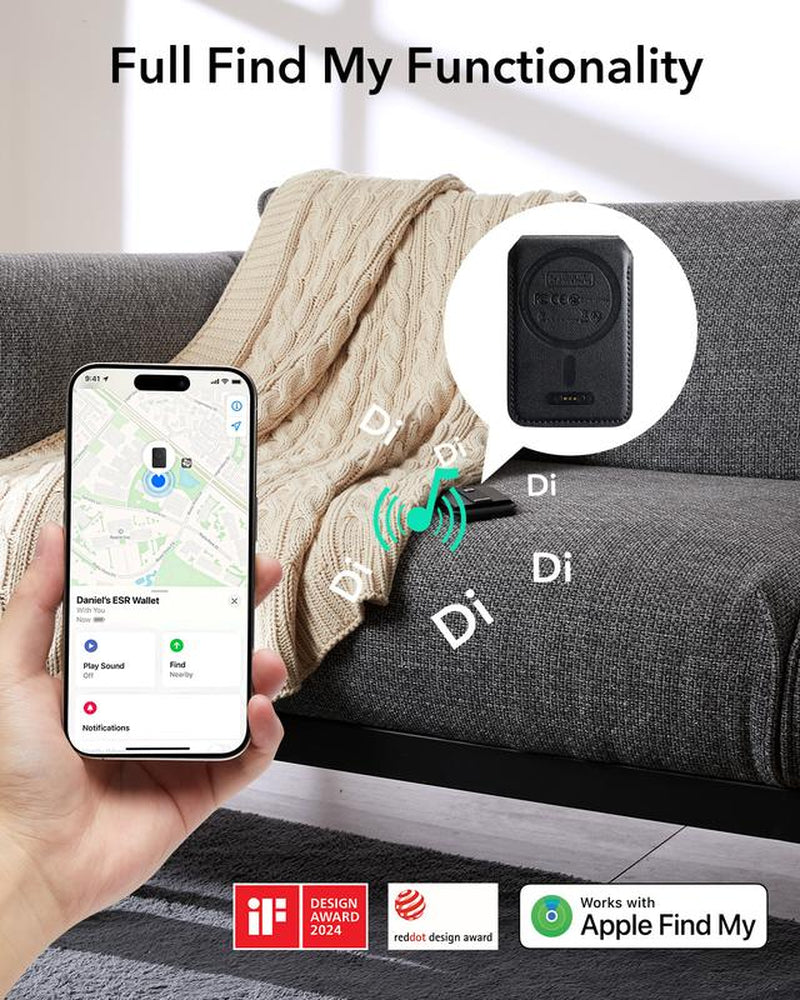 ESR Geo for Magsafe Wallet with Full Find My Functionality,3/5 Card-Holder, gps