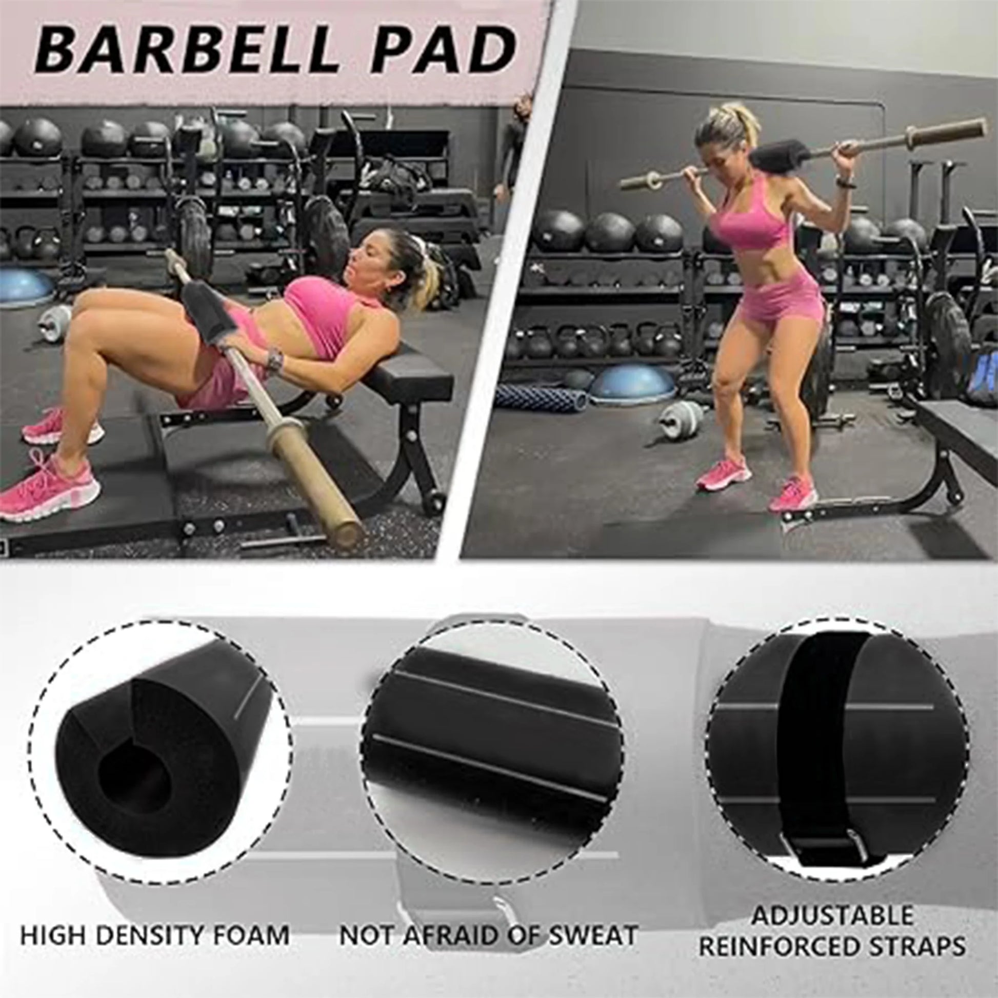 9 Pcs Barbell Pad Set, Barbell Squat Pad for Hip Thrusts