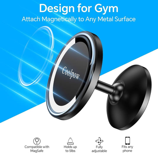 Gym Magnetic Phone Holder Mount Dual Metal Magsafe