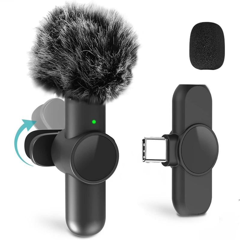 HITOZON Wireless Lavalier Microphone for Iphone/Android Phone,Plug-Play Lapel Mic for Video Recording