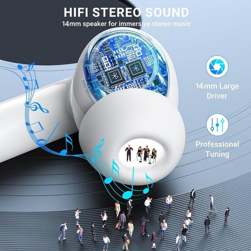 Bluetooth 5.4 Earphones 3D Stereo