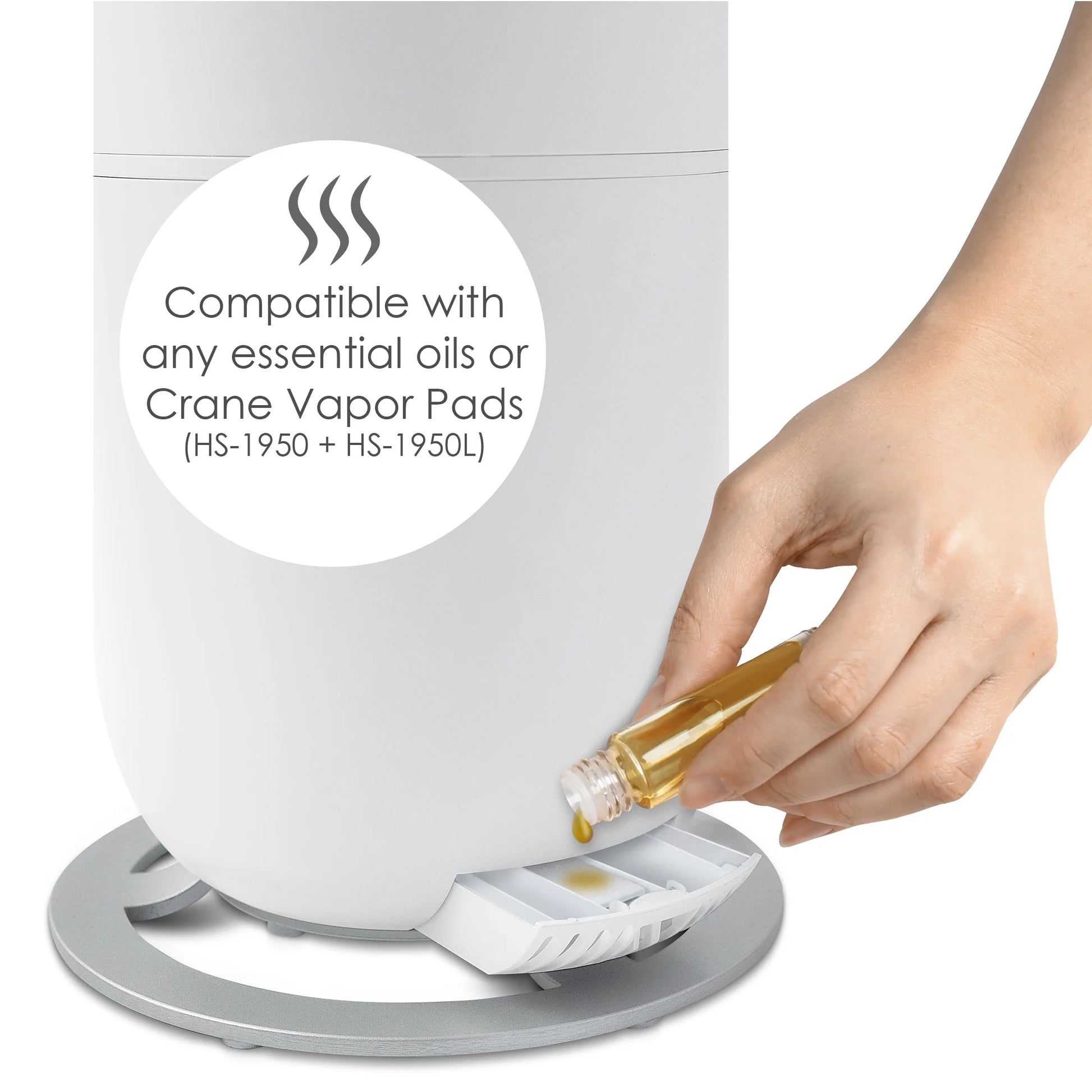 Crane USA Cool Mist Tower Top Fill Humidifier with Remote, 2 Gallons, 500 Sq. Ft Coverage, UV Ionizing Light, White