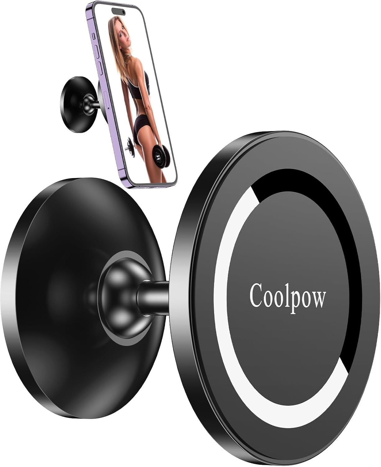 Gym Magnetic Phone Holder Mount Dual Metal Magsafe