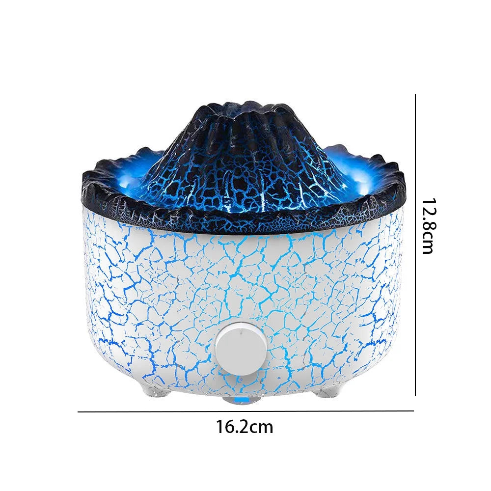 Flame Diffuser Humidifier, with 3D Flame and Volcano explosion effect 