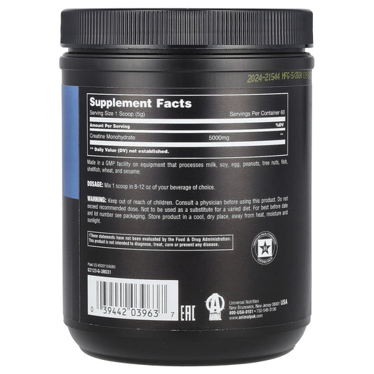 100% Pure Creatine Monohydrate™ Powder, Unflavored, 10.58 Oz (300 G)