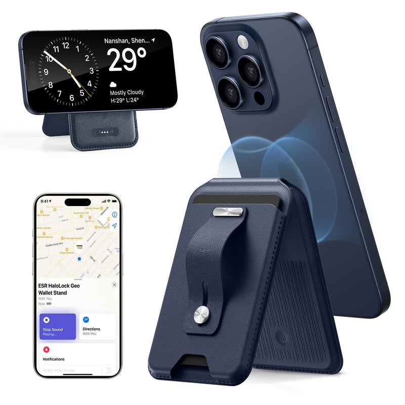 ESR Geo for Magsafe Wallet with Full Find My Functionality,3/5 Card-Holder, gps 