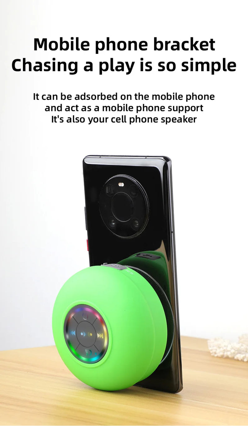 Portable Waterproof Bluetooth Shower Speaker 