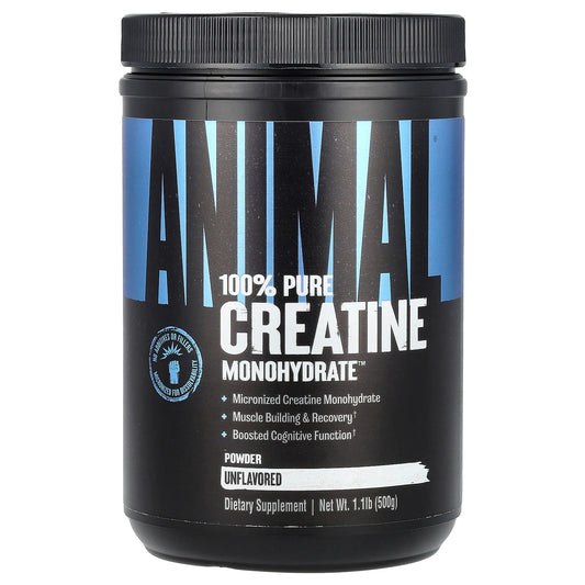 100% Pure Creatine Monohydrate™ Powder, Unflavored, 1.1 Lb (500 G)