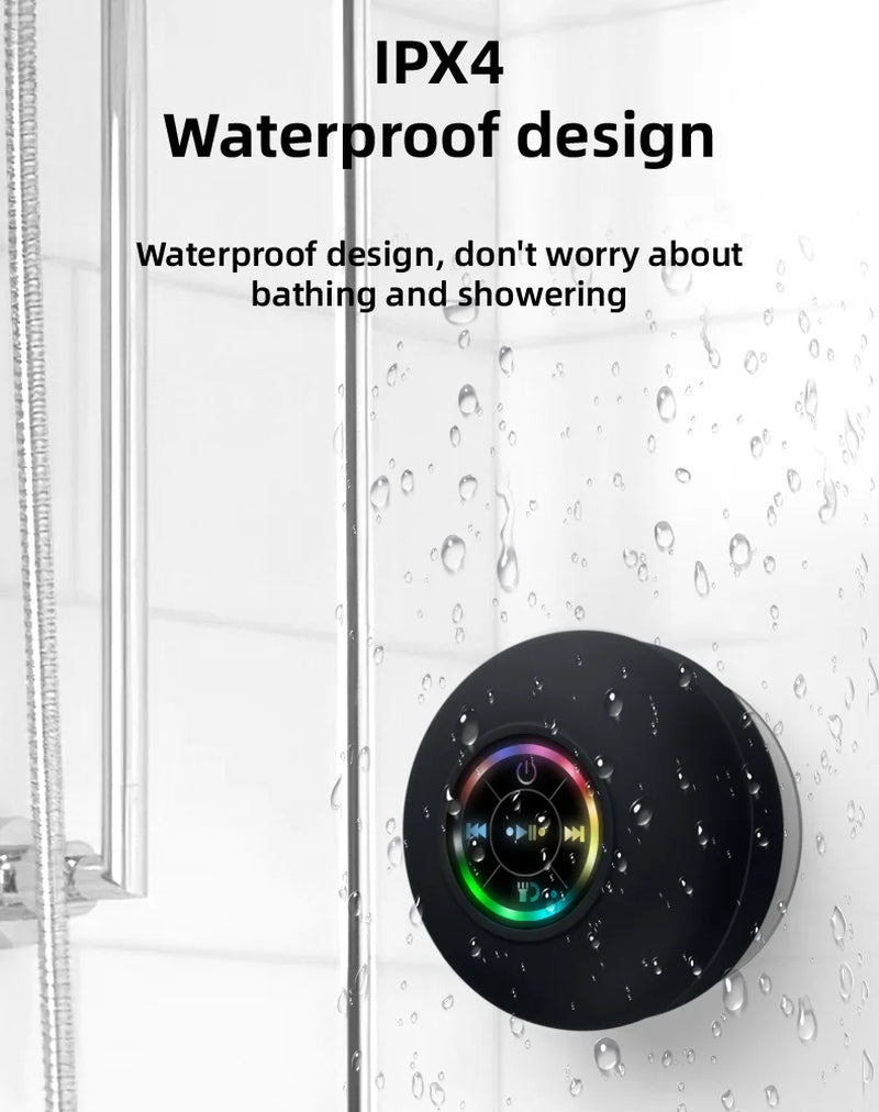 Portable Waterproof Bluetooth Shower Speaker 