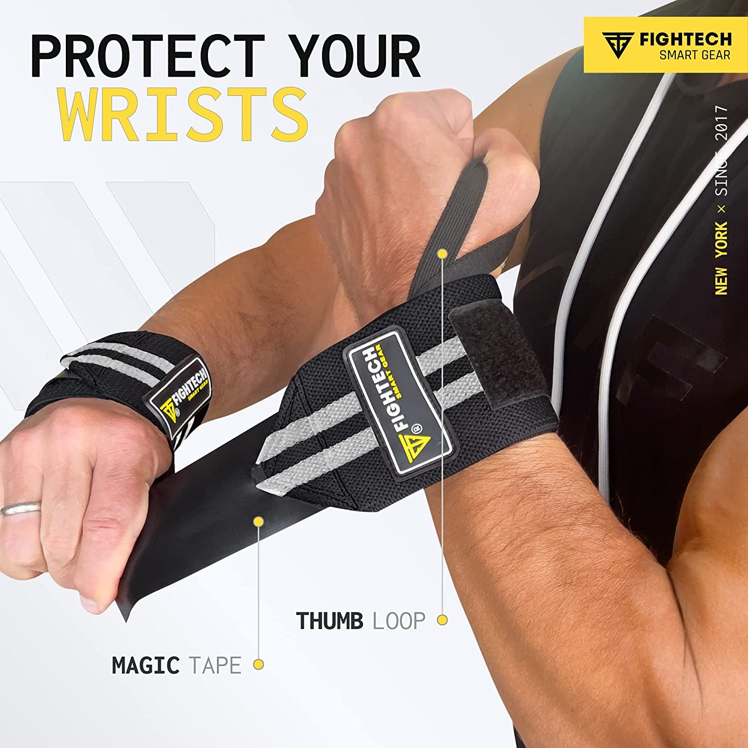 Wrist Wraps for Weightlifting | 18 Inch Professional Grade Lifting Wrist Wraps 