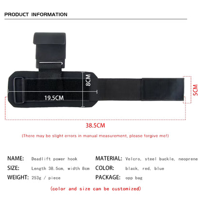 Weight Lifting Hook Grips with Wrist Wraps Hand-Bar 