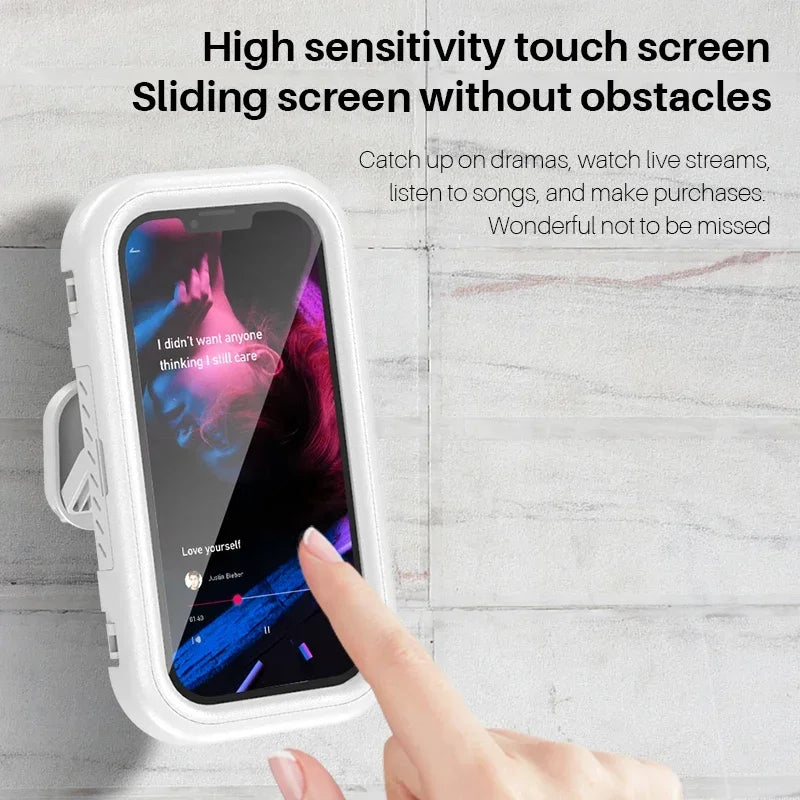 Cell Phone Holder Adjustable Sticky Wall Mount Waterproof