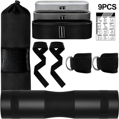 9 Pcs Barbell Pad Set, Barbell Squat Pad for Hip Thrusts
